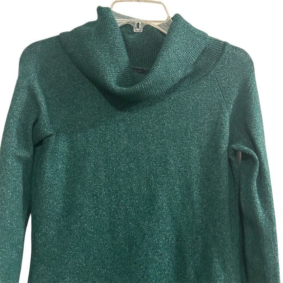 Ann Taylor Factory Petite XS Green Cowl Neck Pullover Sweater - Picture 2 of 10